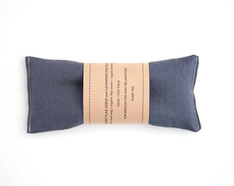 Eye Pillow - Charcoal Linen - Lavender Eyepillow - Gift for Yogi - Self care Gift for men - Eye Pillow for Men