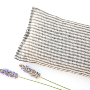 Almohada para los ojos - Almohada de lino para los ojos - Ayuda para dormir - Regalo de yoga - Almohada para los ojos a rayas - Regalo para él - Máscara de ojos de lavanda - Aromaterapia - Relajación