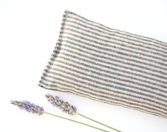 Augenkissen - Leinen Augenkissen - Einschlafhilfe - Yoga Geschenk - Gestreiftes Augenkissen - Geschenk für Ihn - Lavendel Augenmaske - Aromatherapie - Entspannung