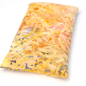 Lavender Eye Pillow, Heating pad, Eye Pillow, Spa Gift, Sleep Aid, Organic flax pillow, Relaxation, Savasana, Eye mask, Golden paisley image 5