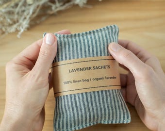 Linen Lavender sachet set  - Lavender bag  - Drawer linen sachet - Thank you gift