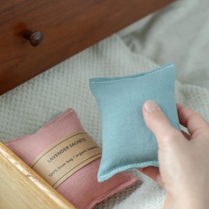 Bolsitas de lavanda para lino - Bolsitas de lavanda orgánica - Bolsita para el armario - Regalo de agradecimiento