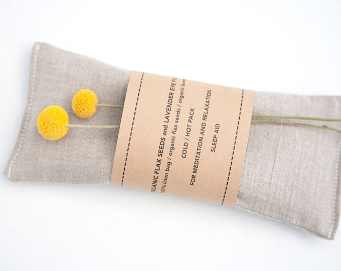 Linen Eye Pillow Lavender Eyepillow Spa Gift Organic Flax Pillow ...
