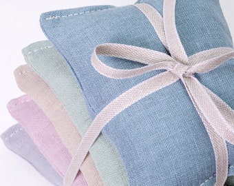 Linen Lavender sachet set - Wellness Gift - Pastel colors - Organic Lavender bag - Mothers Day Gift sachet - Baby shower