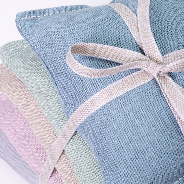 Linen Lavender sachet set - Pastel Dream - Organic Lavender bag - Stocking Stuffers, Gift sachet, Thank you gift, Linen sachet, Baby shower