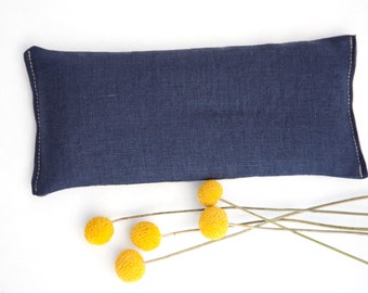 Gift for him - Father's Day - Wellness gift Eye pillow - Heated pad - Lavender, Navy Blue - Linen Eye Pillow for Men Relaxation