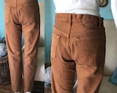 Vintage 1980 39 s Levi 501 26 28 High Waist Denim jeans Autumn leaf tight ankle crop pencil pants 80 39 s Valley girl