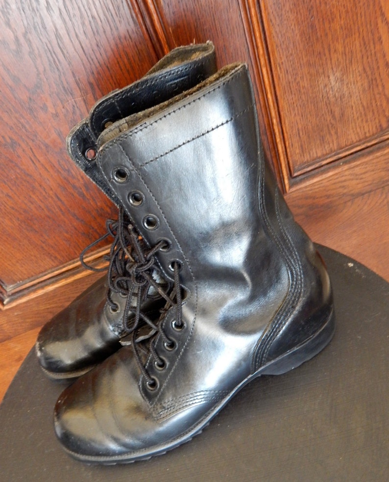 Vintage 1980's combat boots army regulation thick black | Etsy
