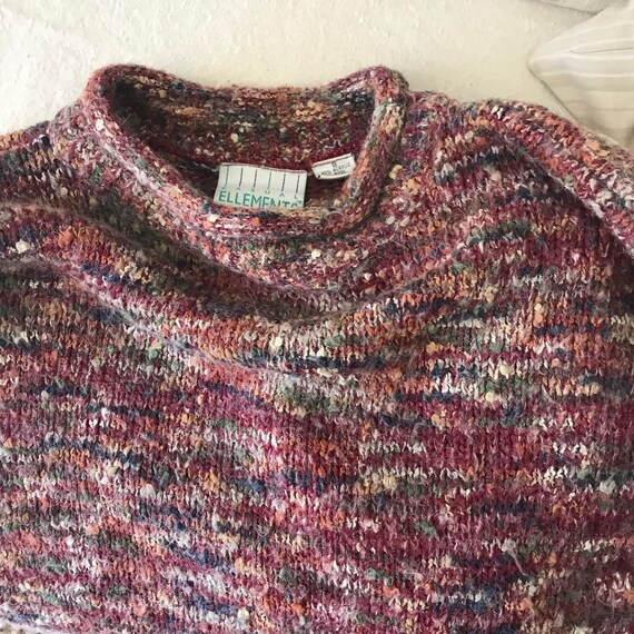 Vintage 1980's knit baggy fuzzy valley girl sweater w… Gem