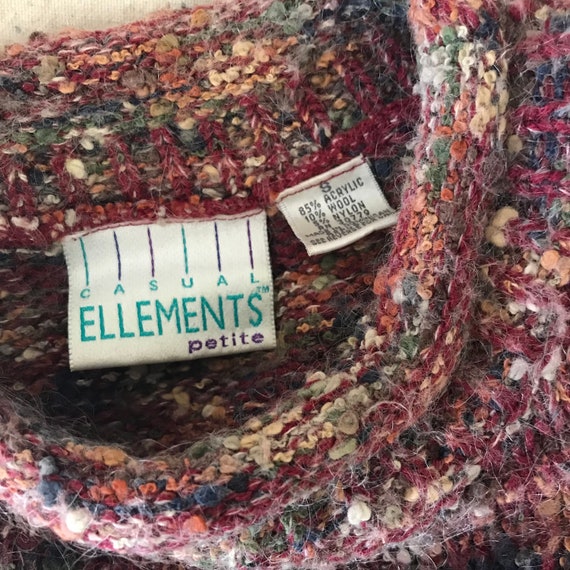 Vintage 1980's knit baggy fuzzy valley girl sweater w… Gem