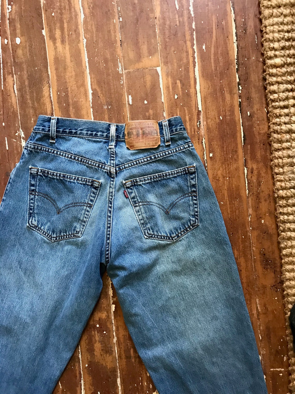 Vintage Levi's 560 Red Tab High Waist Jeans Faded Denim | Etsy