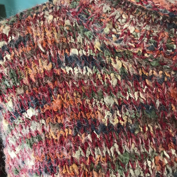 Vintage 1980's knit baggy fuzzy valley girl sweater w… Gem