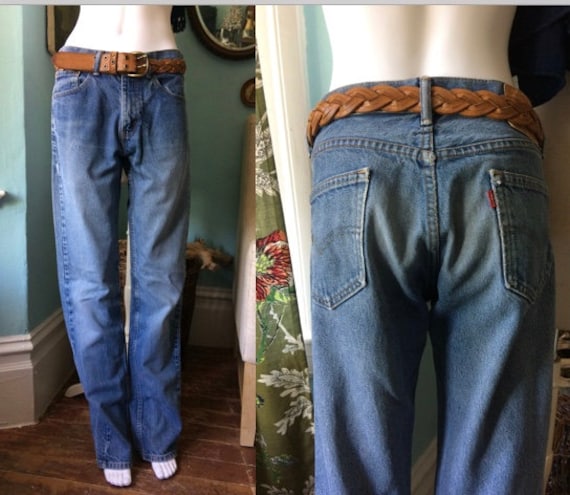 tight faded jeans