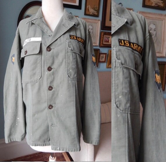 distressed army fatigue jacket