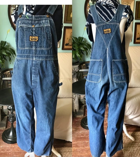 Vtg 1970's Dee Cee Sanfornized denim Overalls bib… - image 3