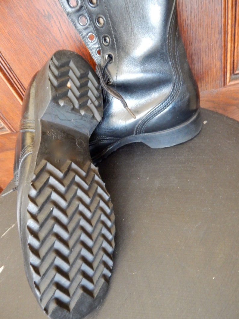 Vintage 1980's combat boots army regulation thick black | Etsy