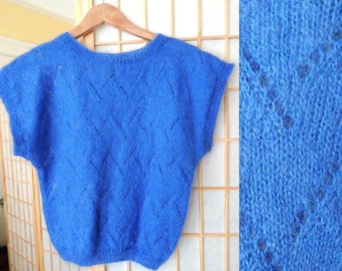 Vintage 1980's Mohair FUZZY Valley Girl Sweater Vest Etsy