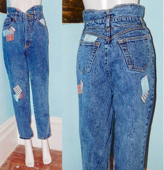 jeans with plaid lining