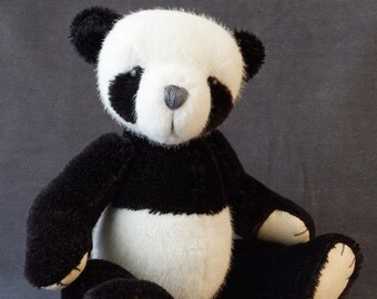 Teddy Bear pattern and Illustrated Instructions for PJ, a 9.5&quot; jointed Panda Bear (downloadable PDF)