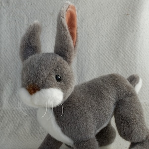 Bunny Rabbit pattern and Illustrated Instructions for Wabbit, an 11&quot; long non-jointed Bunny (downloadable PDF)