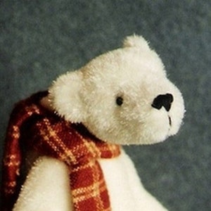 Teddy Bear pattern and Illustrated Instructions for Boomer, a 5&quot; tall miniature jointed Polar Bear (downloadable PDF)