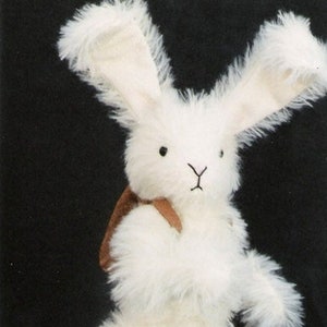 Bunny Rabbit pattern and Illustrated Instructions for Snowshoe, a 9" jointed Rabbit (downloadable PDF)