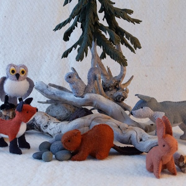 Felt Forest Friends Set, Patterns and Illustrated Instructions (downloadable PDF)