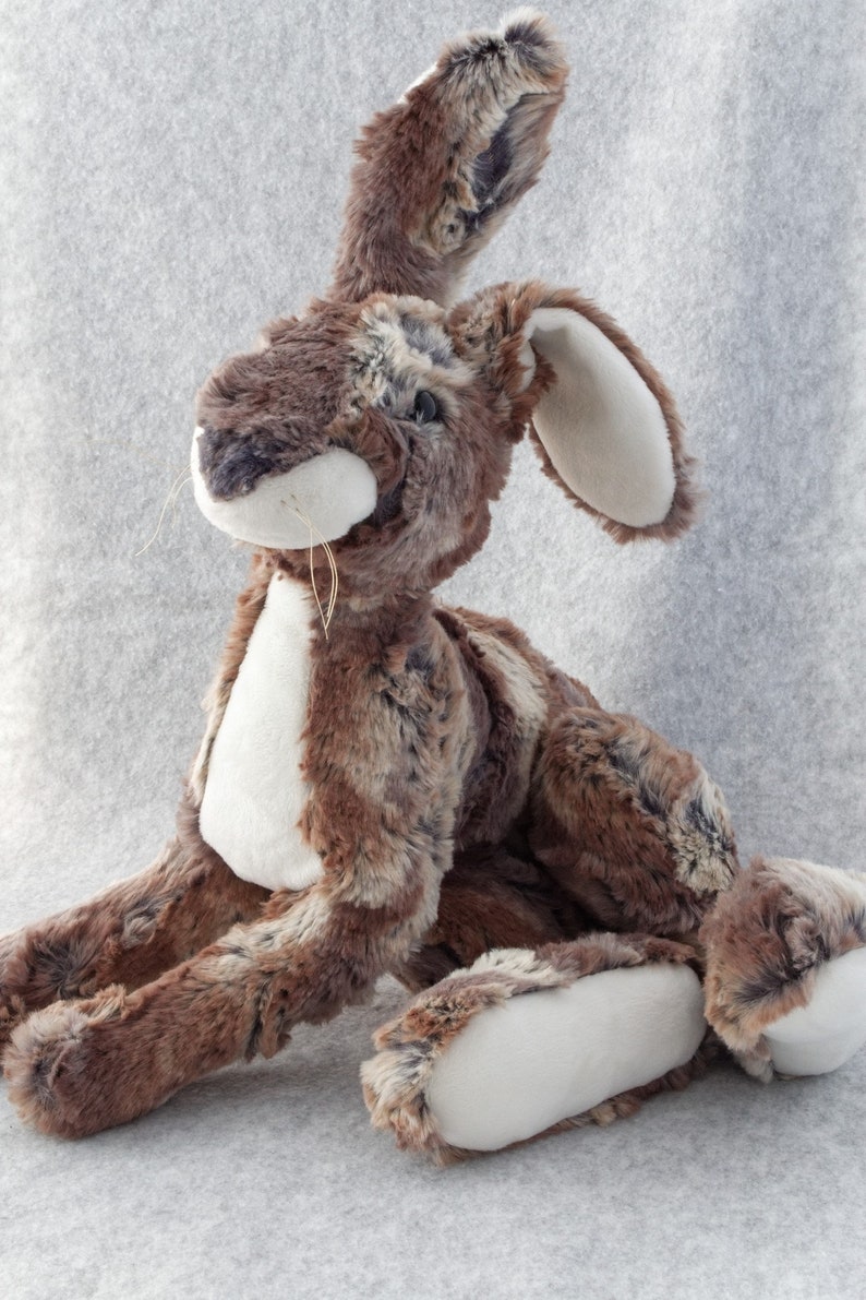Running Rabbit Stuffed Toy Pattern Bunny Rabbit Pattern and Illustrated Instructions for Harvey Hare, an ...