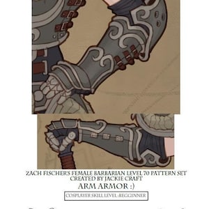 Barbarian Arm Armor Cosplay Patroon Niveau 70 Stijl Schuim of Worbla