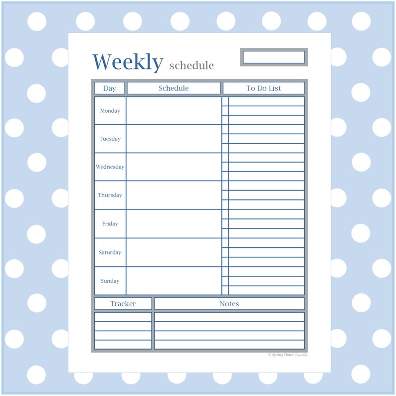 planner calendar printable happy schedule pages inserts