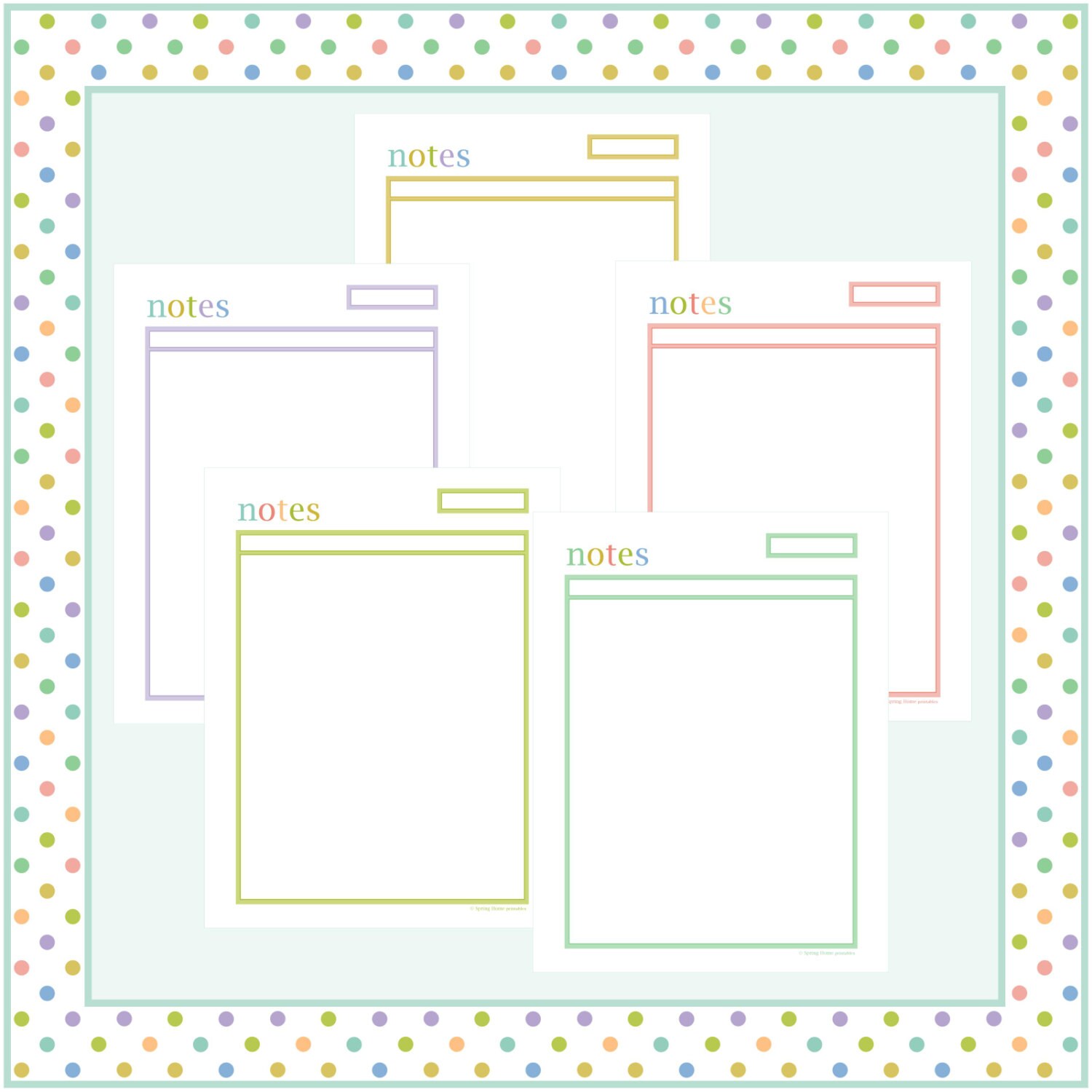 NOTE PAGES Planner Printable Pages Lined Journal Notebook Sheets Happy ...