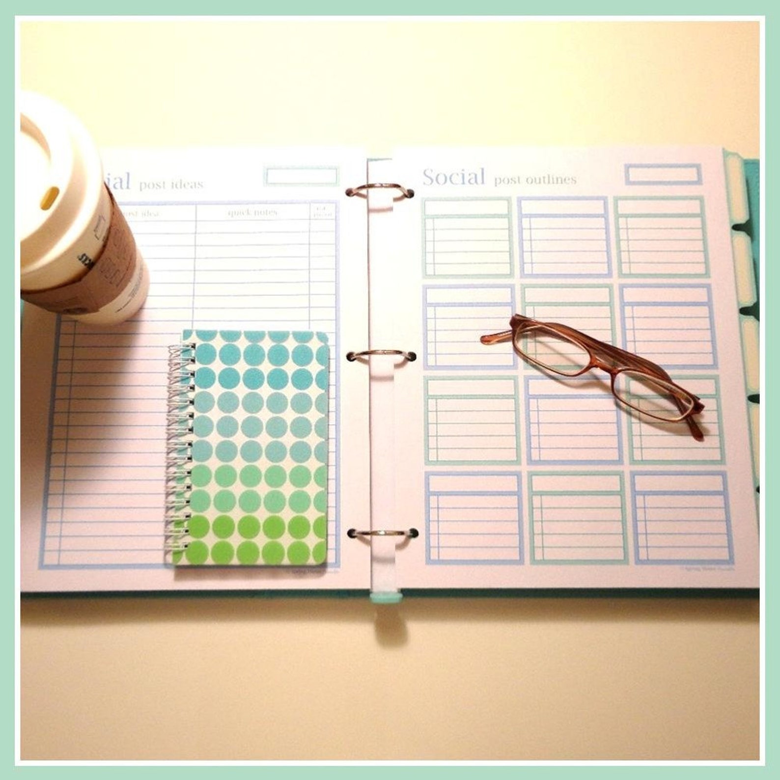 BLOG SOCIAL MEDIA Planner Printable Pages Blogging Kit Small | Etsy