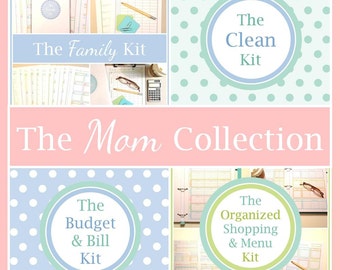 2027 MOM PLANNER Family Printable Budget Weekly Meal Calendar Cleaning Schedule Shopping Checklist Home Organizer Happy Life Home
