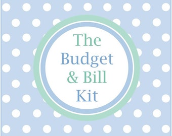 BUDGET PLANNER Bill Printable Pages  Monthly Bill Checklist Paycheck Spending Debt Tracker Savings Happy Life Home