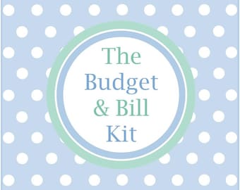 BUDGET PLANNER Bill Printable Pages  Monthly Bill Checklist Paycheck Spending Debt Tracker Savings Happy Life Home