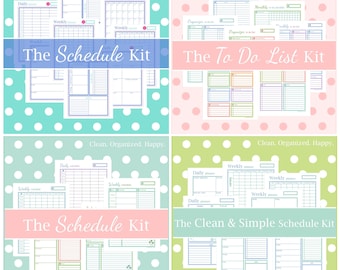 2027 SCHEDULE PLANNER BUNDLE Printable Pages Checklist Weekly Monthly Calendars To Do Lists Happy Life Home