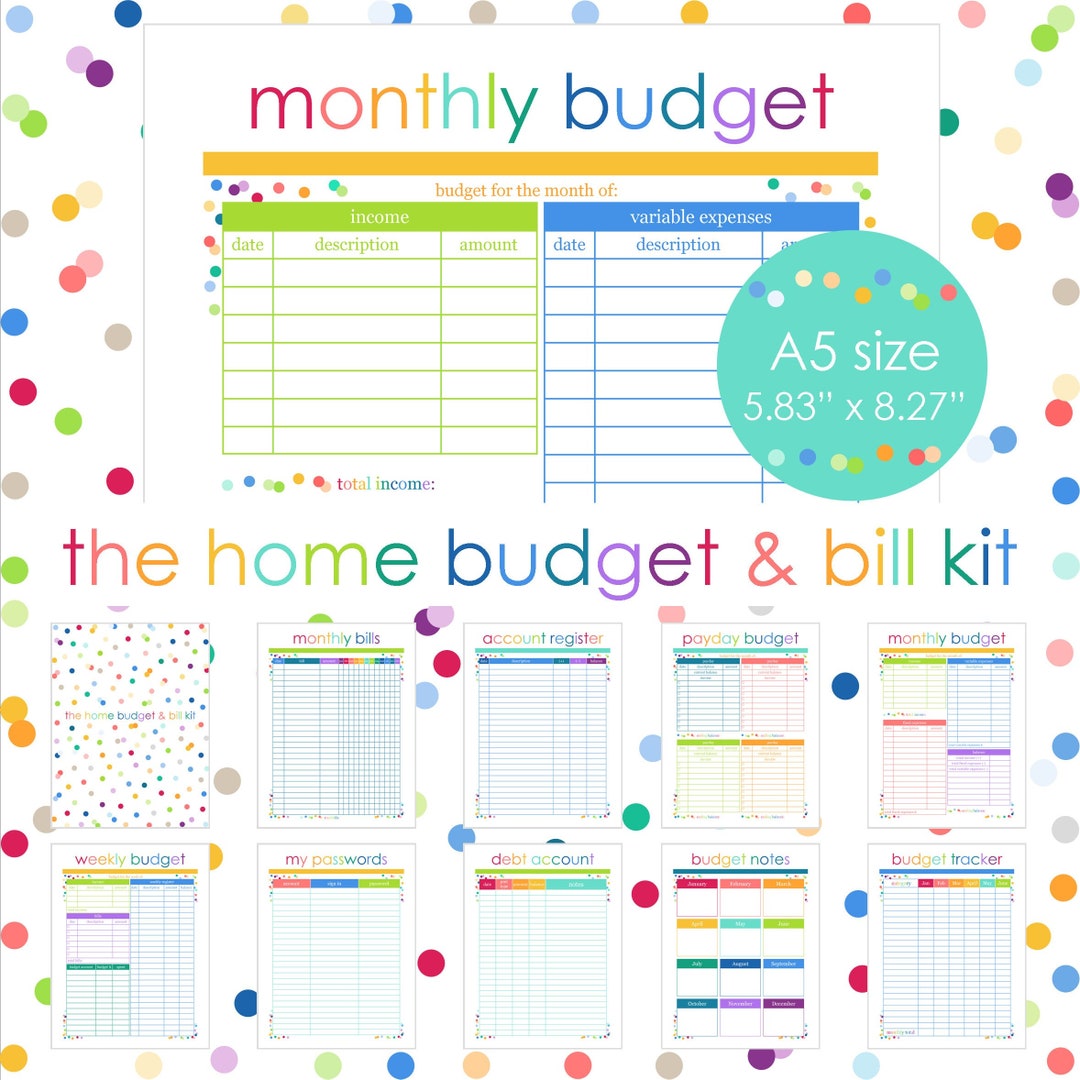 BUDGET PLANNER Printable Digital iPad Goodnotes Monthly Bill Checklist BUDGET PLANNER Printable Digital iPad Goodnotes Monthly Bill Checklist