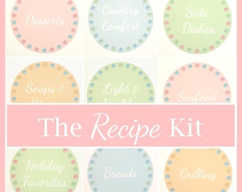 RECIPE PLANNER Printable Meal Binder Organizer Pages Happy Life Home