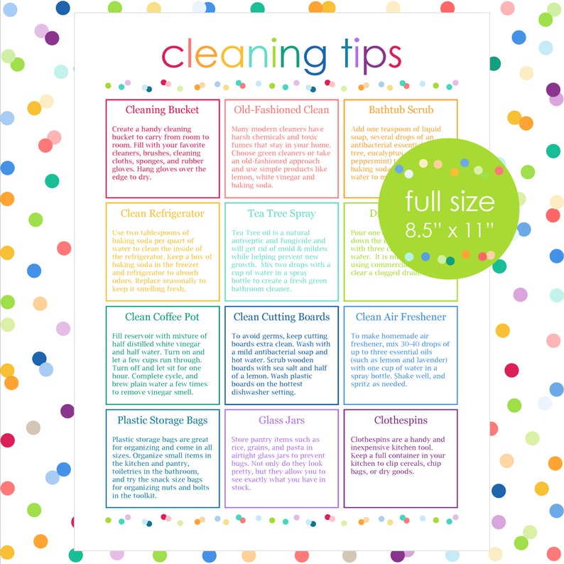 CLEANING PLANNER Printable Digital iPad Weekly Housekeeping Schedule