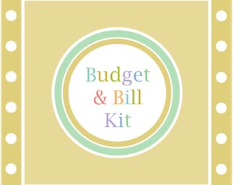 BUDGET PLANNER Bill Printable Pages Monthly Bill Checklist Paycheck Spending Debt Tracker Savings Happy Life Home