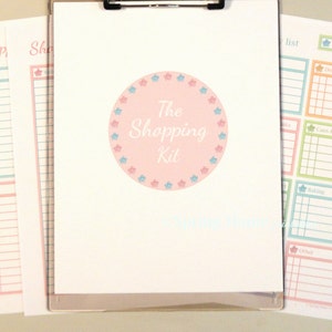 MEAL PLANNER Printable Grocery Shopping List Meal Planner Store Checklist Organizer Pages Happy Life Home