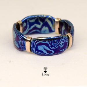Titanium mokume gane, Au14K