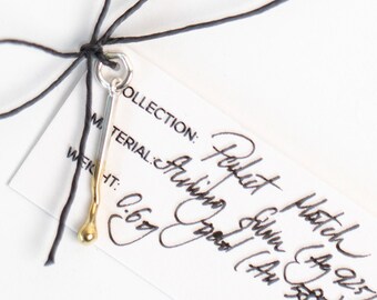 Handmade Sterling Silver & Gold Matchstick Pendant – Recycled Materials
