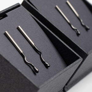Burned Matchstick Stud Earrings PERFECT MATCH. Matches Jewelry Handmade of Sterling Silver. One of a Kind.