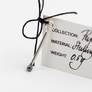 Light the fire - Tiny Silver Matchstick Pendant PERFECT MATCH. Handmade of recycled Sterling Silver. One of a Kind. Made in Latvia