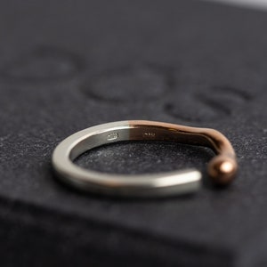 Matchstick Burned Ring PERFECT MATCH. Made of Rose Gold and Silver. Handmade in Latvia image 6