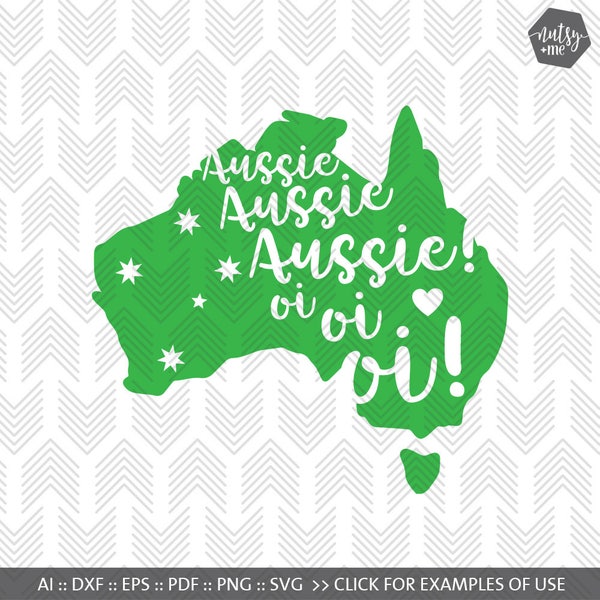 Aussie Aussie Aussie Oi Oi Oi - Australia Love - Love SVG files for Silhouette - Cricut - Commercial use - Aussie love - Australia Day SVG