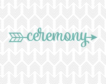 Wedding Cut File - Ceremony Arrow - Arrow Love SVG - Love SVG files for Silhouette, Cricut - Vinyl htv Clip art - Commercial use