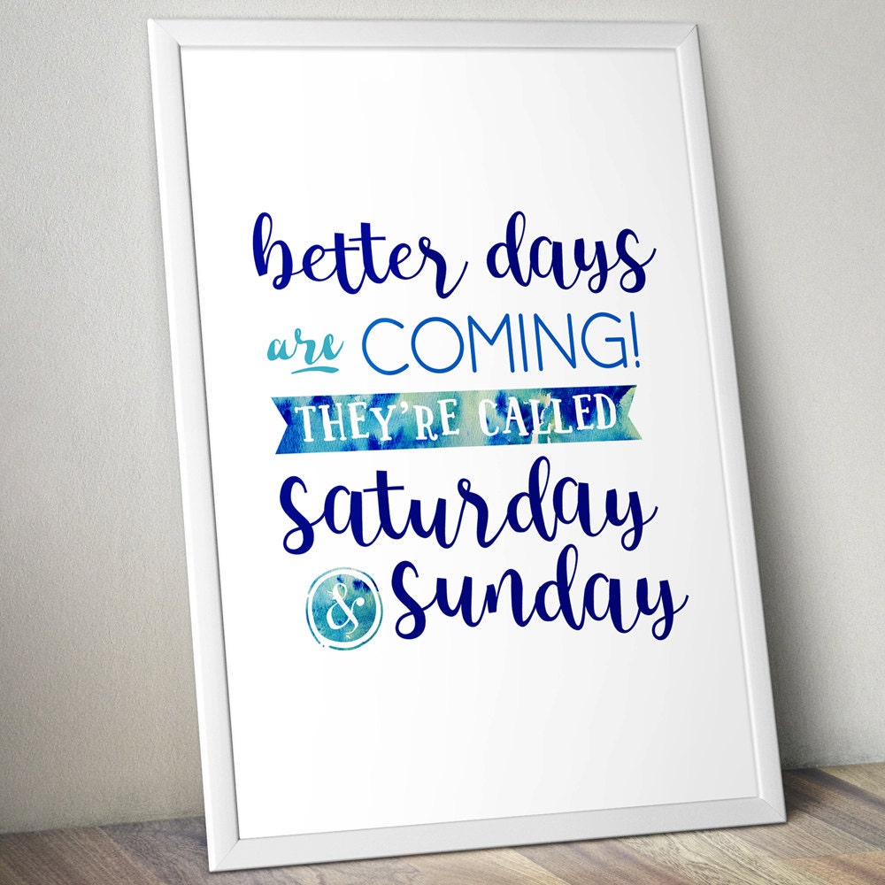 Funny Motivational Posters Happy Weekend Typography Quote - Etsy Funny Motivational Posters Happy Weekend Typography Quote - Etsy