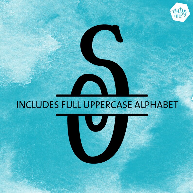 Download Monogram SVG Font Files for Silhouette Cricut Split | Etsy